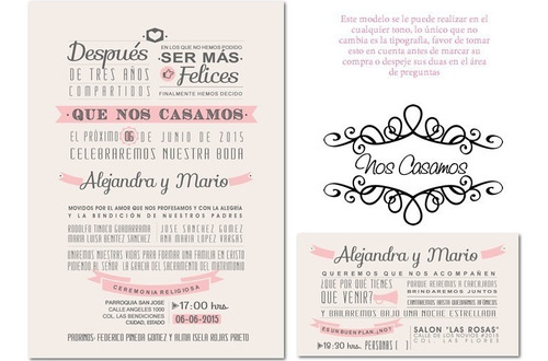 Invitacion Boda Personalizada Imprimible