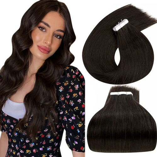 Extensiones De Cabello Humano Lacio Con Cinta  20 Und 22''