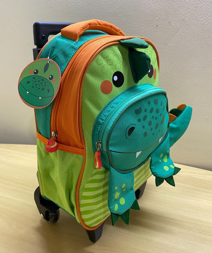 Mochila escolar Nova Rio Infantil IN2304-R cor dino