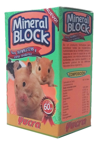Bloque Piedra Mineral De Calcio Para Hámster Y Jerbo