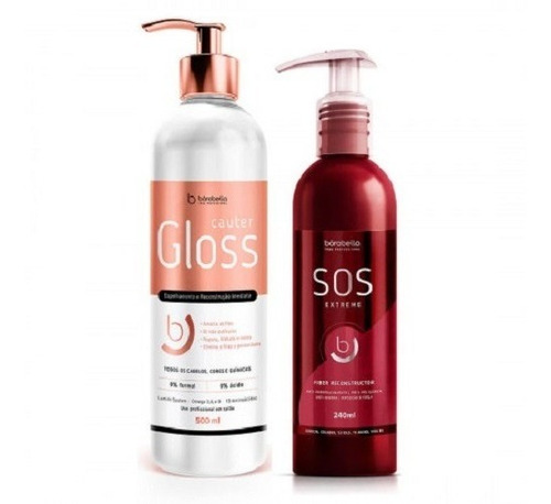 Borabela Cauter Gloss Espelhamento 500ml E Sos Extreme 240g