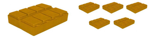 Kit 6 Porta Comprimido Dourado Plástico