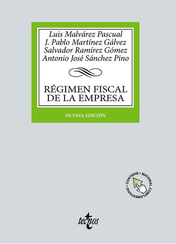 Libro: Regimen Fiscal De La Empresa. Malvarez Pascual,luis A