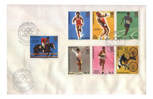 #4786 Paraguay 1986 Deportes Juegos Olímpicos Mi 4047-53 Fdc