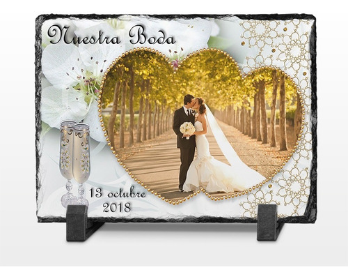 Foto Piedra Personalizada A Color 15x20 Piedra Sublimada