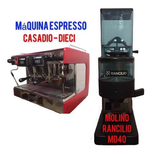 Cafetera Espresso 2 Grupos Casadio - Molino Rancilio Md40