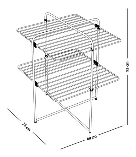 Tender Vertical Plegable Tendedero De Ropa Pie Gimi Italiano