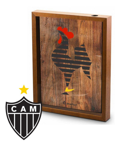 Quadro Porta Tampinha Bebida Cerveja 40x30 Altético Mineiro