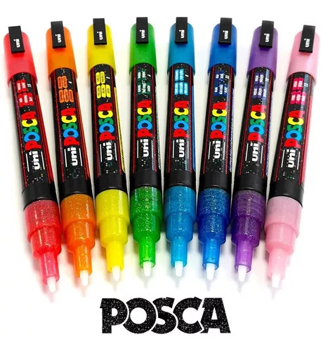 Uni Posca-rotuladores de pintura PC-3M, rotuladores de colores a