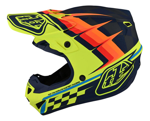 Casco De Moto Se4 Polyacrylite Warped Amarillo Tld