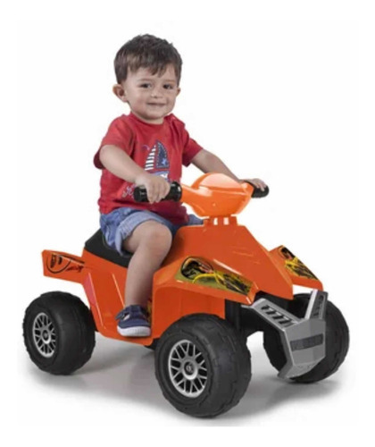 Cuatrimoto Eléctrica Feber Quad Racy Jurassic World 6v Color Naranja