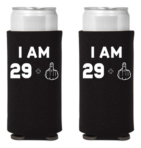 Veracco I Am 29 + 1 Dedo Medio 30 Año Slim Can Coolie Holder