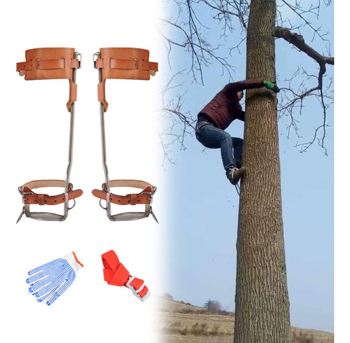 1 / 2gears Tree Climbing Set Equipo Completo De Cuero 1