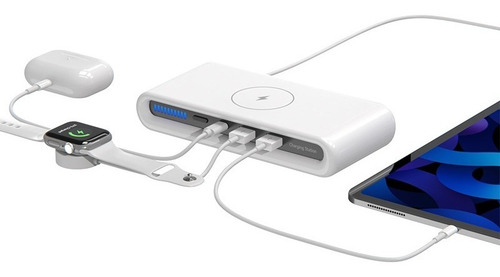 Cargador Rápido Inalámbrico Escritorio Para iPhone 4en1