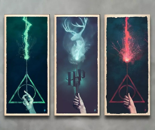 Set 3 Pintura De Diamante 5d Para Bricolaje, Harry Potter