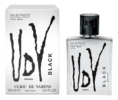 Perfume Ulric De Varens Black Eau De Toilette, 100 Ml, Para