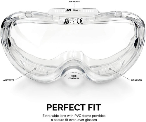 Imagen 3 de 6 de Lentes De Seguridad Neiko Goggle Protección Anti Empaño