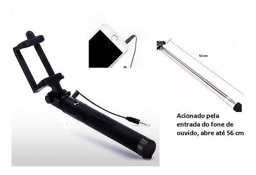 Bastão Pau Monopod De Selfie Retrátil Para Fotos Celular