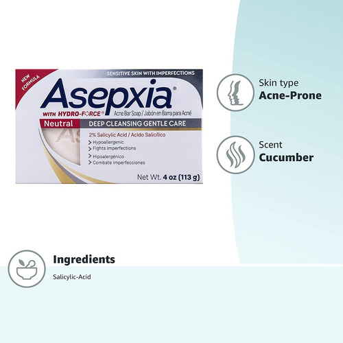 2 X Jabón Facial Hipoalergénico Con Ácido Salicílico 113g