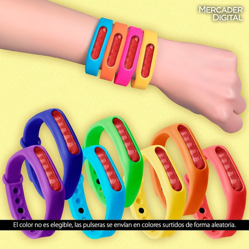 3 Pzs Pulsera Repelente Mosquito Citronela Zancudo Brazalete