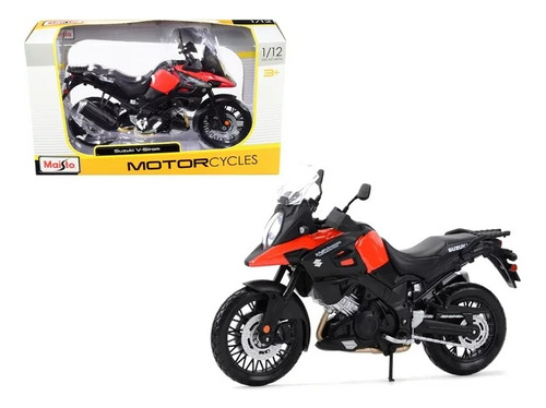 Suzuki V-strom, Escala 1:12, Maisto. 18cms.