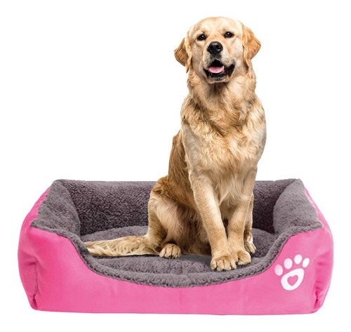 Cama Para Perro Mascota Extra Grande 85x65x15 Cm Color Azul
