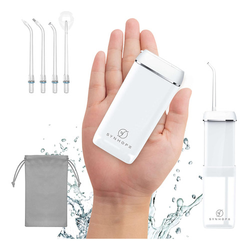 Irrigador Bucal Mini Synhope Recargable Portable Blanco