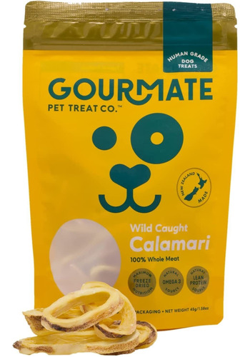 Gourmate Pet Treat Co. Wild Caught Calamari  Proteína Entera