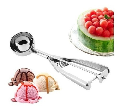 Cuchara Bochera P Bocha Helado Cupcake C/ Resorte Acero Inox