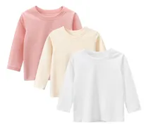 Comprar 3 Paquetes De Camisas De Algodón De Manga Larga Para Niñas P