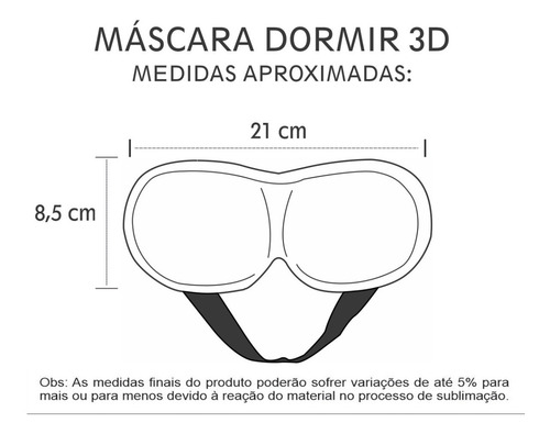 Imagem 6 de 7 de Máscara De Dormir Confortável 3d Tampa Olho Viseira Repouso