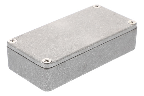 Funda Stomp Box De Aluminio Plateado Para Pedales De Guitarr