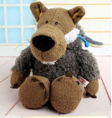 Peluche Lobo Con Disfraz De Oveja Gris 40cm + Bolsa Regalo