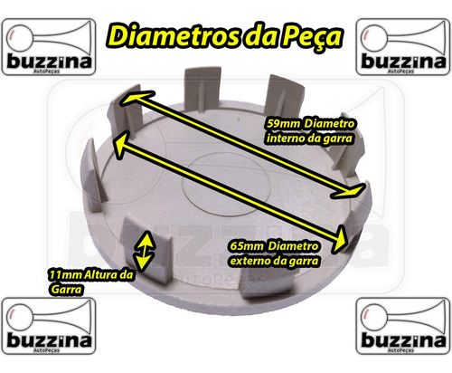 Kit 4 Calota Tampa Centro Chevrolet Captiva 2010-2020 Gm