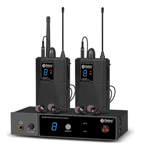 Sistema De 2 Monitores Inalámbricos Debra Er-280 Uhf