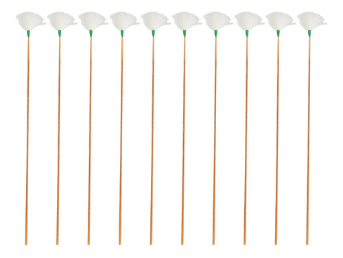 4 X 10 Uds. De Palillos De Plumas De Ganso, Hilo Verde M