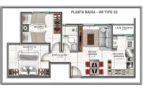 Imagem 10 de 13 de Apartamento Com 2 Dormitórios À Venda, 45 M² Por R$ 163.900,00 - Planalto - Natal/rn - Ap5545