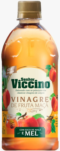 Vinagre de Maçã com Mel Senhor Viccino Frasco 500ml