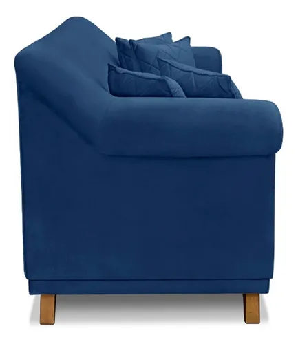 Kit de sillones y sofá de 2 plazas Venus Suede de 1,80 m, color azul marino