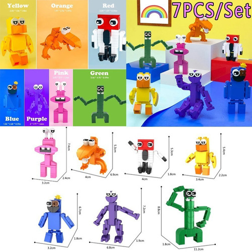 Set De Figuras Rainbowed Friends, Juegos De Bloques De Const