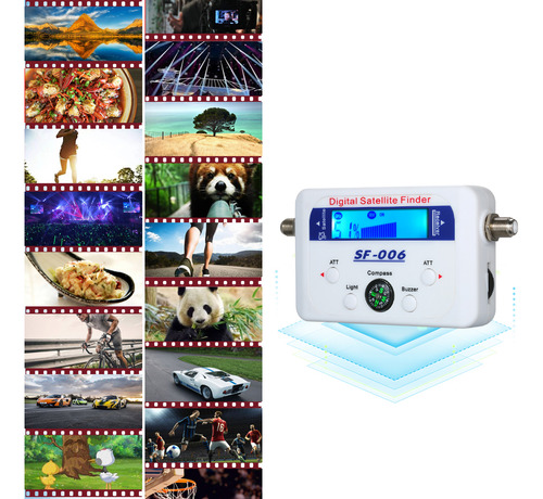 Mini Localizador Digital De Sinal De Satélite Com Lcd E Búss