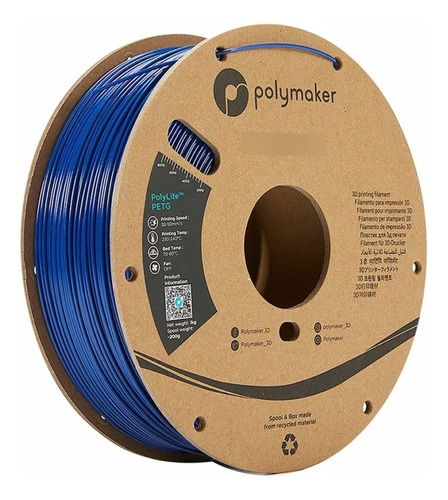 Filamento Polylite Petg Azul (1.75mm, 1kg)