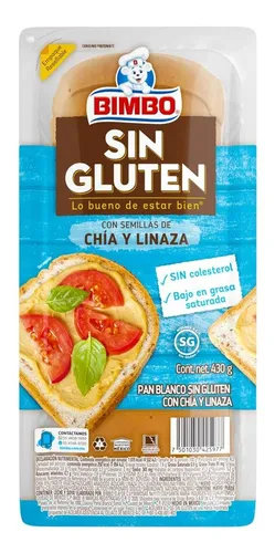 Pan Bimbo Sin Gluten Chia y Linaza 430g