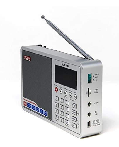 Tecsun Icr-110 Am Fm Radio Usb Mp3 player Parlante Gr