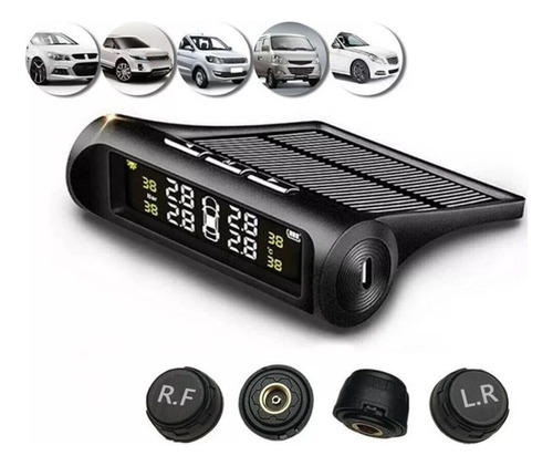 Sensor Calibragem Pneus Tpms Sem Fio Solar Pressão Universal