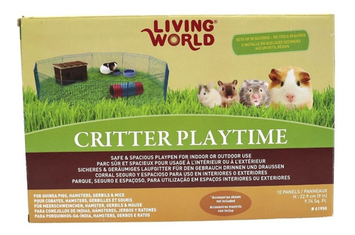 Corral Portátil Living World Cerco Hámster Cuy Roedores -ar