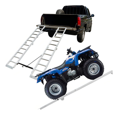Rampa Para Quadriciclo Pick Up Universal 400 Kg Aço Carbono Cor Preto
