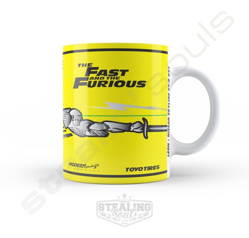 Taza Fast & Furious / Rapido Y Furioso - Leon - Nissan Skyline Gt-r R33 - Cine / Pelicula / Coleccion