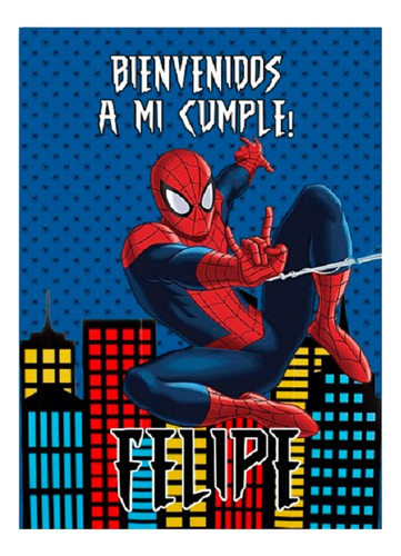 Combo Cotillon Infantil Personalizado Spiderman Hombre Araña