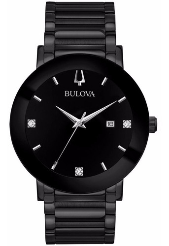 Reloj Bulova Diamond Con 3 Diamantes Original 98d144